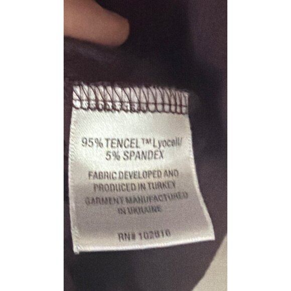 Garnet Hill Midi Dress Womens M Purple 3/4 Sleeve Comfort Stretch Casual - Picture 4 of 9